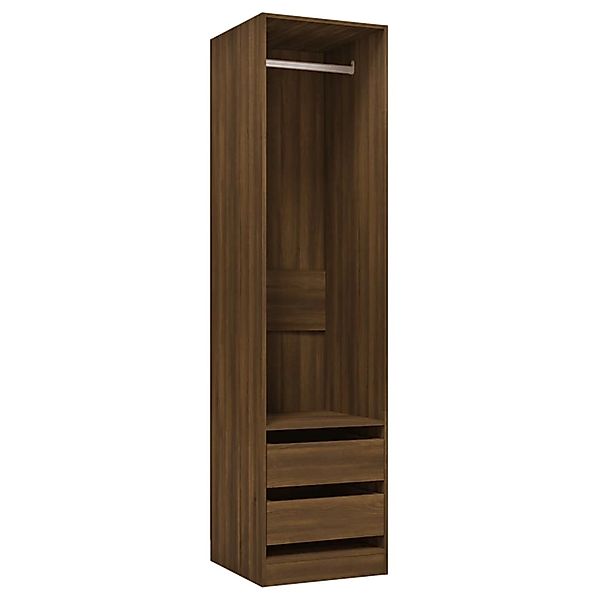 vidaXL Kleiderschrank mit Schubladen Braun Eichen-Optik 50x50x200 cm günstig online kaufen