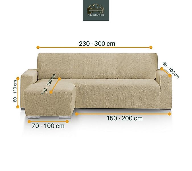 Belmarti Sofahusse 1-teiliger Sofabezug für L-Form mit Ottomane, hergestell günstig online kaufen