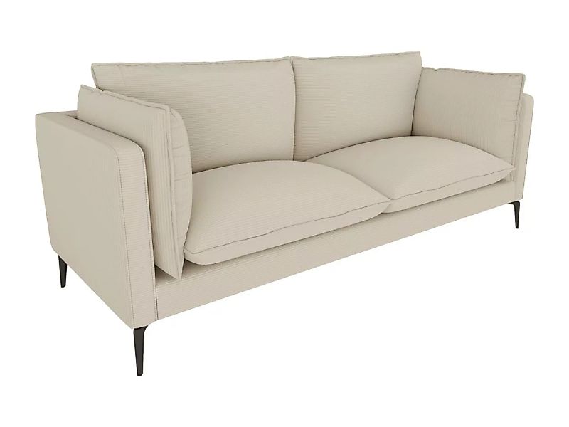 Sofa 3-Sitzer - Cord - Beige - KESTREL günstig online kaufen