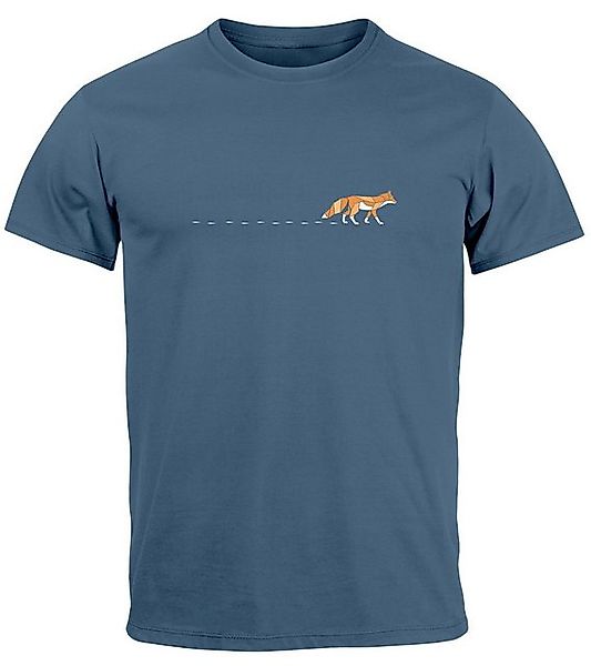 Neverless Print-Shirt Herren T-Shirt Fuchs Fox Wald Tiermotiv Logo Print Ba günstig online kaufen