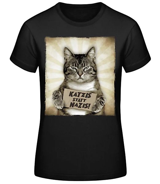 Katzis Statt Nazis · Frauen Basic T-Shirt günstig online kaufen