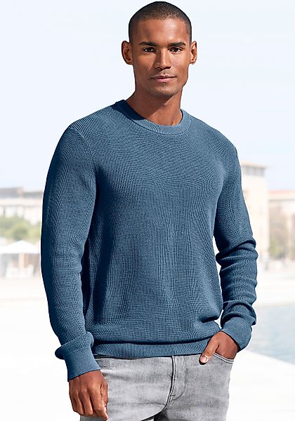 John Devin Strickpullover, Pullover in modischen Farben aus Baumwollmischun günstig online kaufen