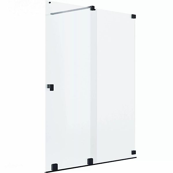 Schöner Wohnen Dusch-Schiebetür Walk-In Schwarzmatt 120 cm x 200 cm Anschla günstig online kaufen