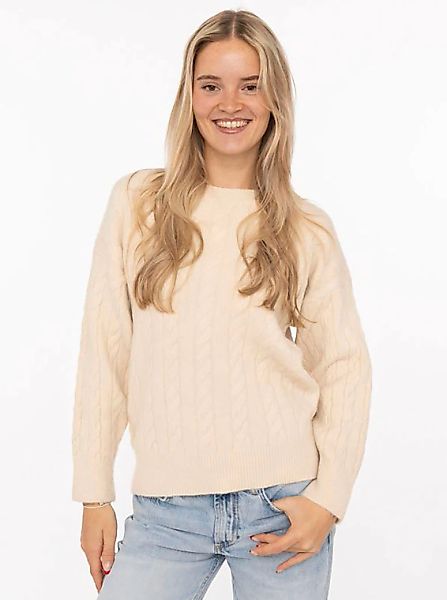 Zwillingsherz Strickpullover ""Zopfstrick"" Rundhalsausschnitt, Zopfstrick, günstig online kaufen