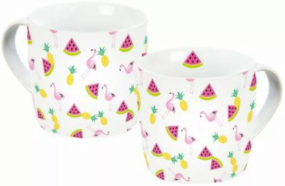 Geda Labels Tasse Flamingo Früchte 300ml Tassen bunt günstig online kaufen