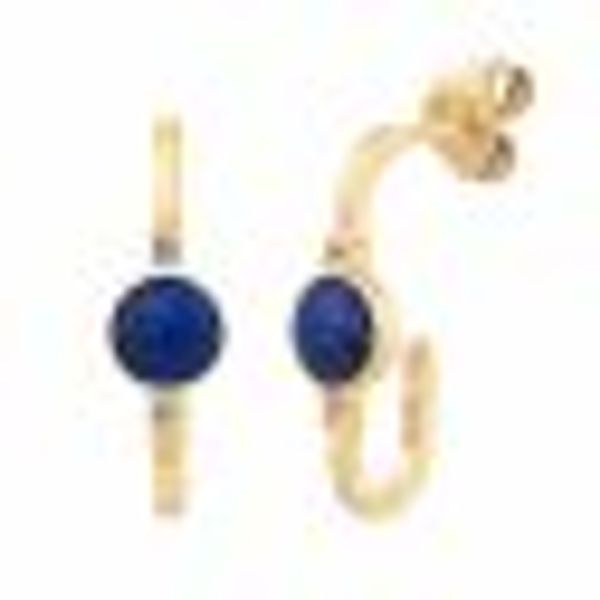 Creolen 925 Silber vergoldet Lapis und Zirkonia günstig online kaufen