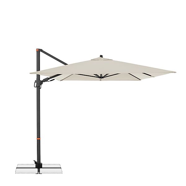 Doppler Ampelschirm MyZone 240 cm x 320 cm Natur mit Kurbelmechanik günstig online kaufen
