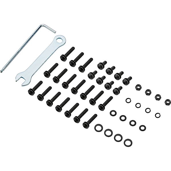 Montageset für Balkon-Set Whitton 3-tlg. Aluminium Schwarz günstig online kaufen