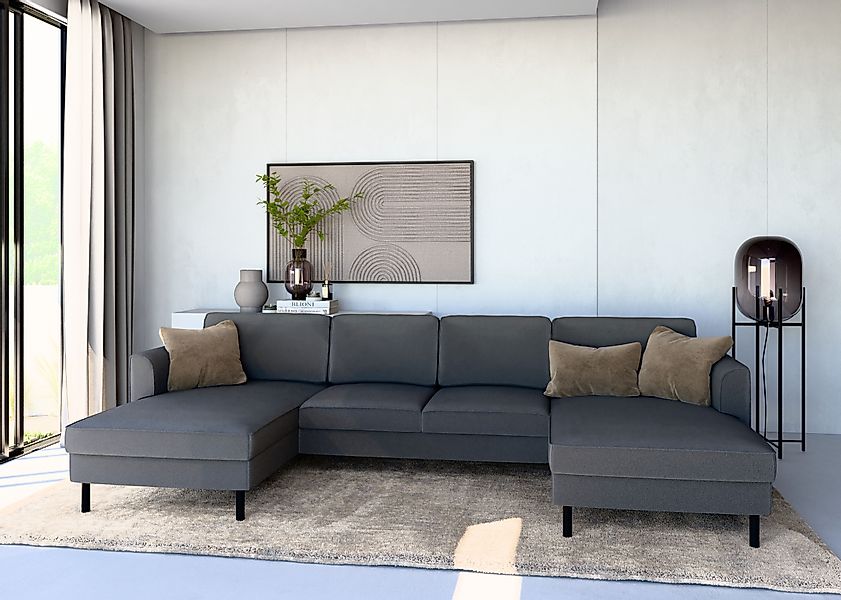 Home affaire Wohnlandschaft "Booster Couch wahlweise mit Schlaffunktion und günstig online kaufen