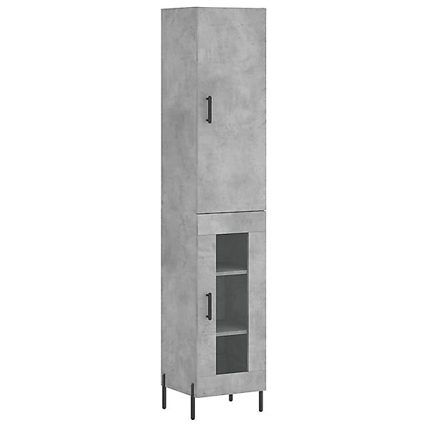 vidaXL Highboard Betongrau 34,5x34x180 cm Holzwerkstoff 3199053 günstig online kaufen