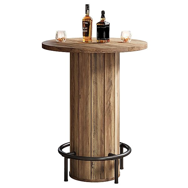 Tribesigns Stehtisch 100cm Runder Bartisch Bistro-Kneipentisch günstig online kaufen