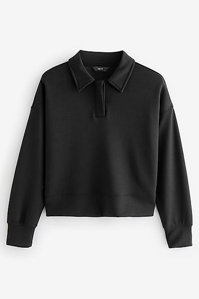 Next Langarm-Poloshirt Fließendes, elegantes Polo-Sweatshirt mit günstig online kaufen