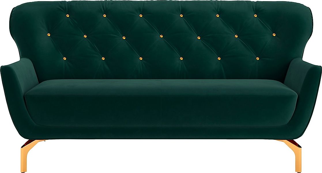 sit&more 3-Sitzer "Orient 3", inkl. 2 Zierkissen mit Strass-Stein, goldfarb günstig online kaufen