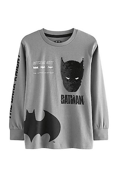 Next Langarmshirt Lizenziertes Langarmshirt mit Pailletten, Batman (1-tlg) günstig online kaufen