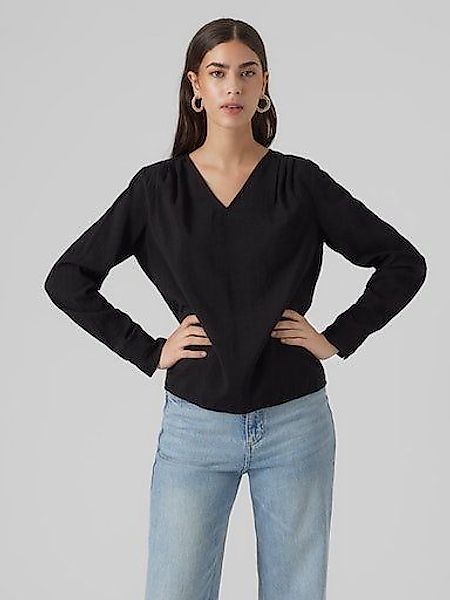 Vero Moda Langarmbluse VMLENA LS PLEAT günstig online kaufen