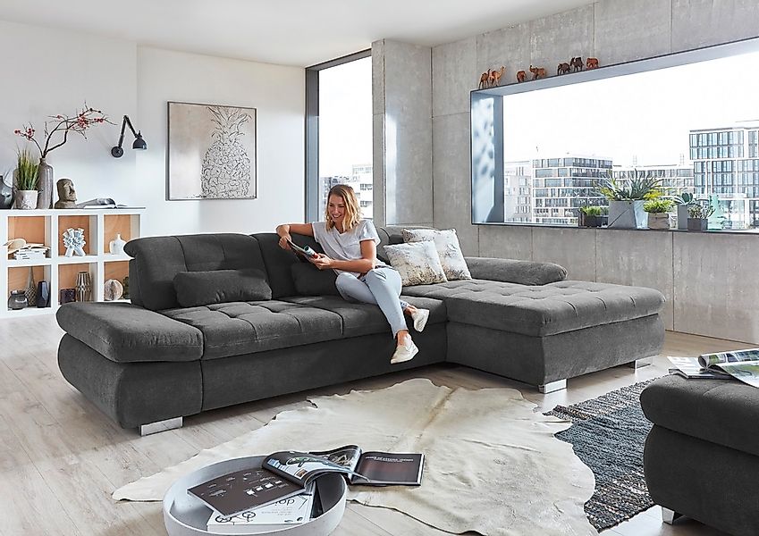 Die PlanBar Ecksofa "MP-IN17004 L-Form, Breite 331 cm, wahlweise mit Funtki günstig online kaufen