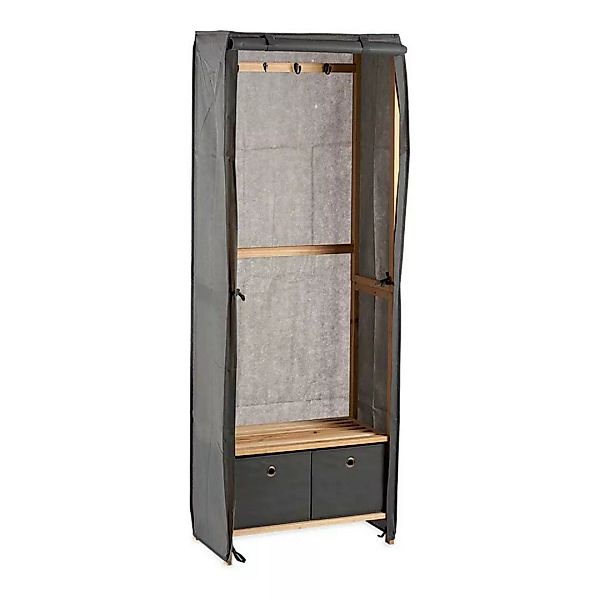 Garderobe Grau Holz Stoff (31,5 X 58 X 168 Cm) günstig online kaufen