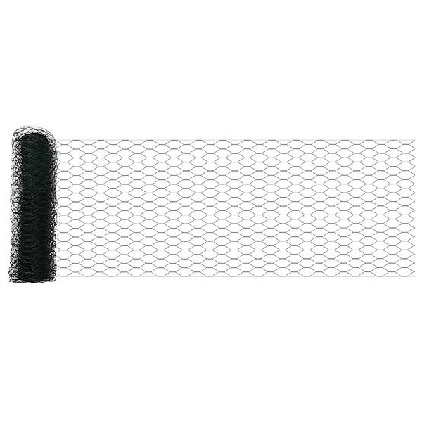 vidaXL Hexagonzaun Grün 0,4 x 25 m PVC 42005368 günstig online kaufen