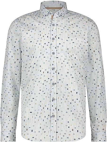 State Of Art Twill Hemd Druck Hellblau - Größe M günstig online kaufen