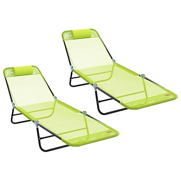 vidaXL Gartenliege Klappbare Sonnenliege 2 pcs günstig online kaufen
