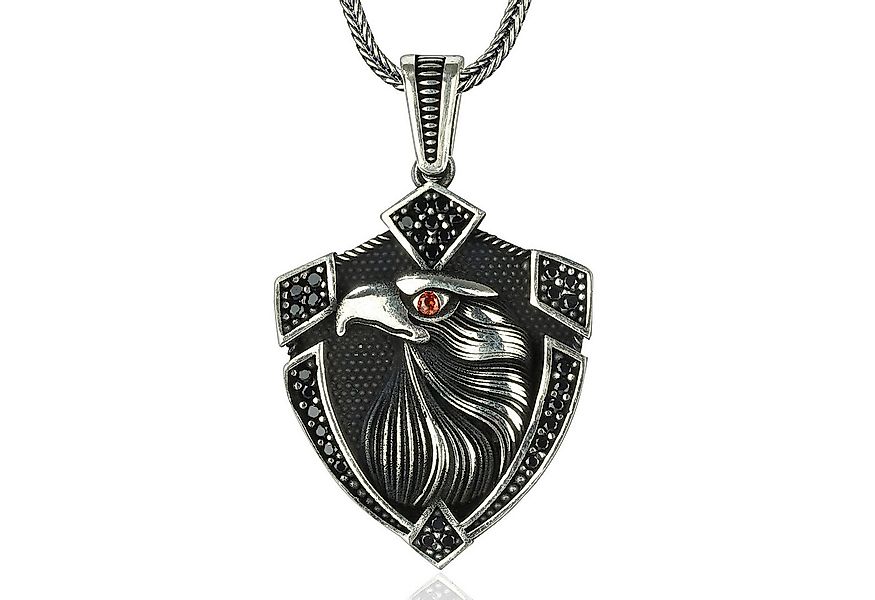 NAHLE Kette mit Anhänger Silber Adler mit Silber Fuchsschwanz Kette 55cm 65 günstig online kaufen