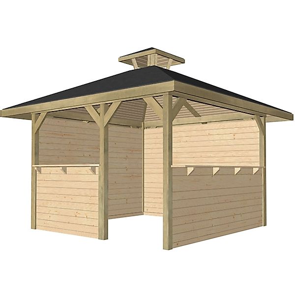 weka Pavillon "Gartenoase", (Set), BxT: 380x380 cm, inkl. Brüstung günstig online kaufen