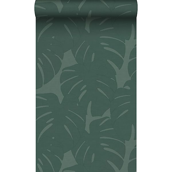 Origin Wallcoverings Tapete Blätter in Leinen-Optik Meeresgrün 53 cm x 10.0 günstig online kaufen