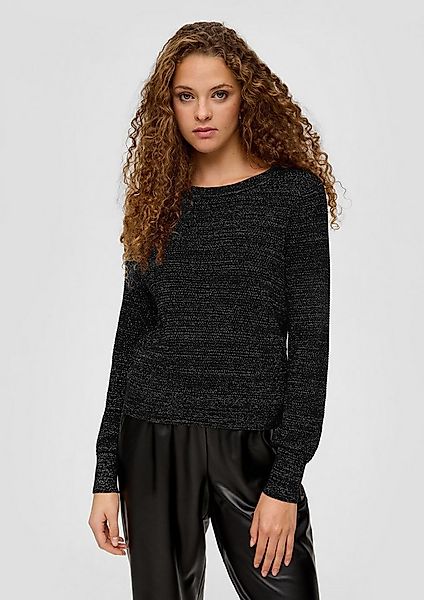 QS Longpullover Strickpullover Feinstrickpullover mit Glitzergarn günstig online kaufen
