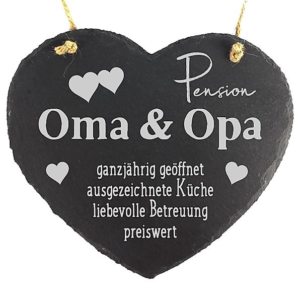 Camolo Wandtafel Schieferherz Pension Oma & günstig online kaufen