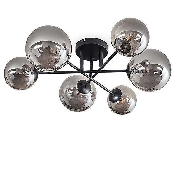 hofstein Deckenleuchte Deckenlampe aus Metall/Glas in günstig online kaufen