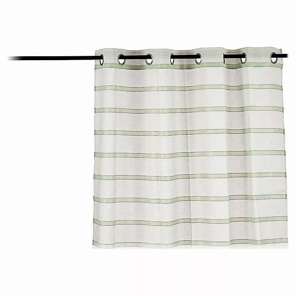 Vorhang Visillo Streifen Grün Polyester (140 X 260 Cm) günstig online kaufen