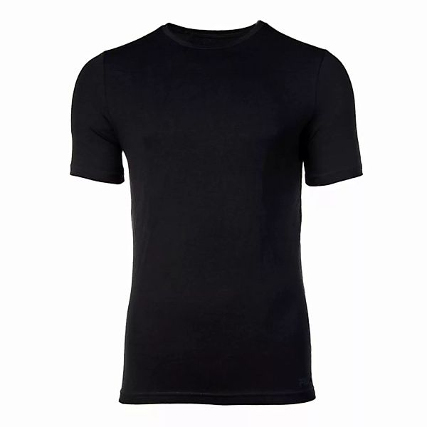 FILA Herren Unterhemd - Rundhals, Single Jersey, einfarbig Schwarz 2XL günstig online kaufen