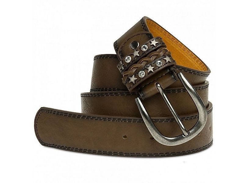 Caspar Synthetikgürtel Caspar GU291 Damen Vintage Gürtel mit Sternen und St günstig online kaufen