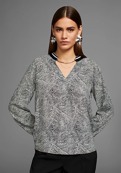 HECHTER PARIS Druckbluse, mit Kontrastkragen günstig online kaufen
