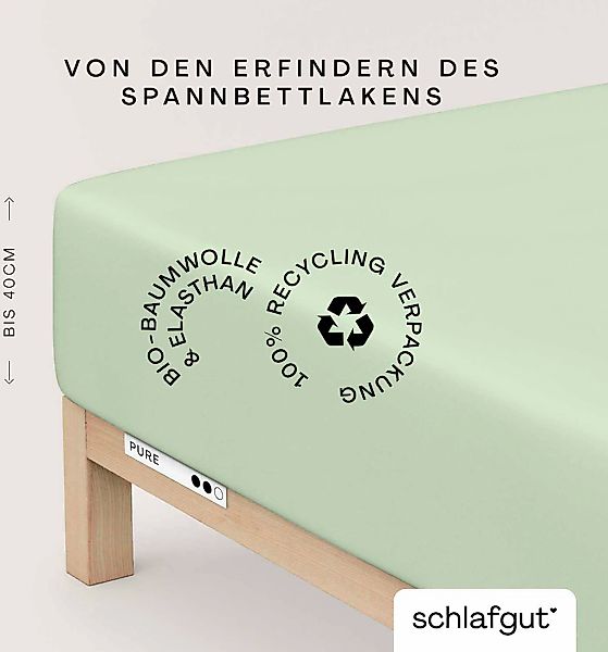 Schlafgut Spannbettlaken "PURE BOXSPRING in Gr. 90x200, 140x200 oder 180x20 günstig online kaufen