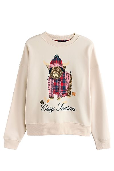 Next Sweater Sweatshirt mit weihnachtlicher Grafik, günstig online kaufen