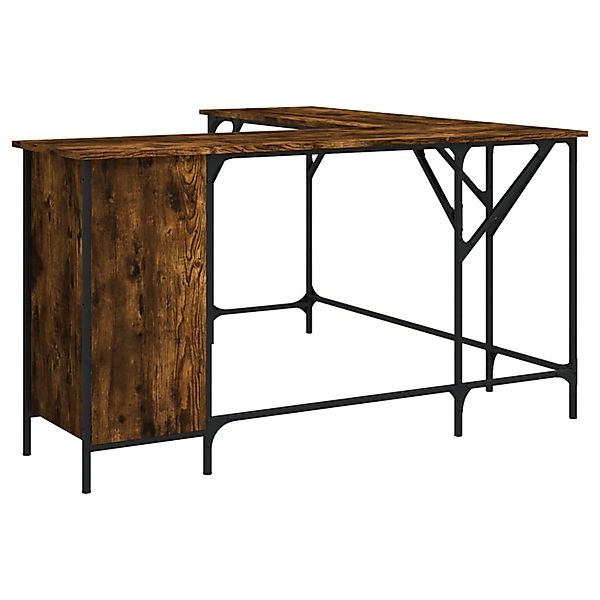 vidaXL Schreibtisch Räuchereiche 141x141x75 cm Holzwerkstoff 837599 günstig online kaufen