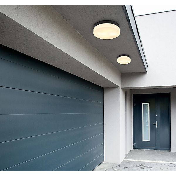 Globo Außenleuchte 2-flammig Schwarz matt 240 x 65 mm günstig online kaufen