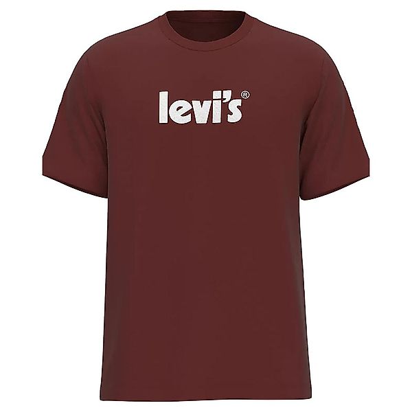 Levi's – T-Shirt in Burgunderrot mit Poster-Logo günstig online kaufen
