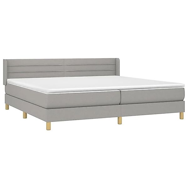 vidaXL Boxspringbett mit Matratze Hellgrau 200x200 cm Stoff 3130377 günstig online kaufen
