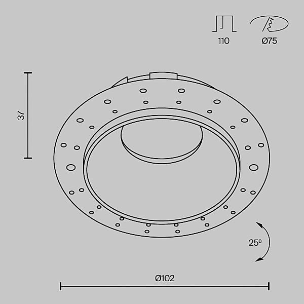 Maytoni Einbauleuchte Share, weiß/weiß, Ø 10,2 cm, Alu, GU10 günstig online kaufen