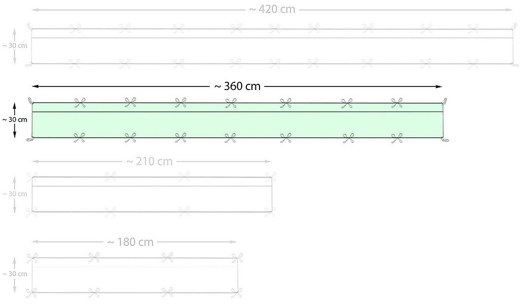 Amilian Bettnestchen Bettumrandung 360x30 cm für Babybett 120 x 60 cm geeig günstig online kaufen