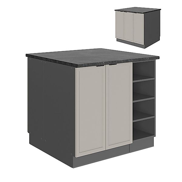 Vicco Unterschrank Fame-Line, GrauBeige/Anthrazit, 90 cm günstig online kaufen