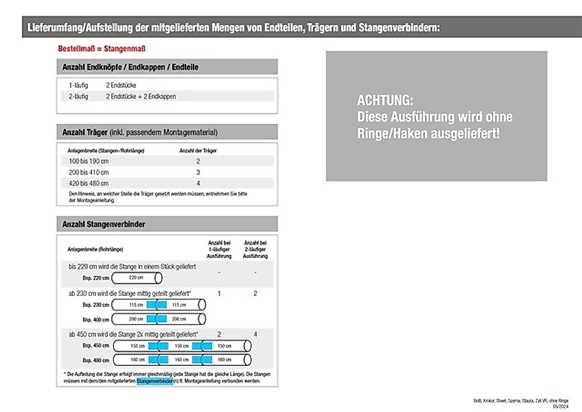 GARESA Gardinenstange »SPYRNA mit offenem Träger« Ø 16 1-läufig Wunschmaßlä günstig online kaufen
