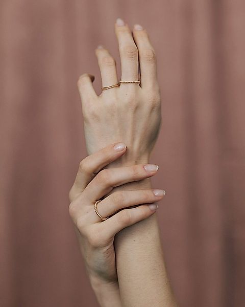 lille mus Silberring Ring 'Basic' 925 Silber / vergoldet günstig online kaufen