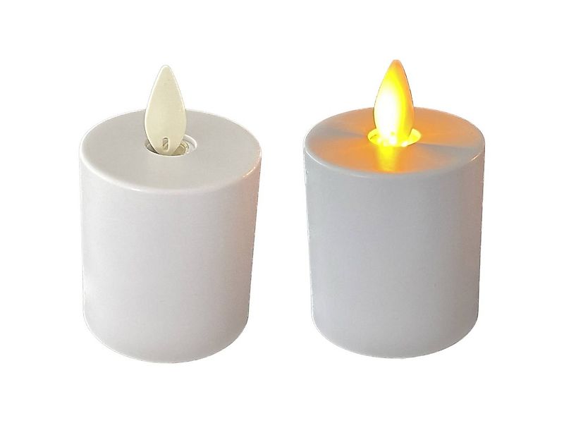 Coen Bakker Deco BV LED-Kerze (Set, 2-tlg), weiß 2-er Set bewegliche Flamme günstig online kaufen