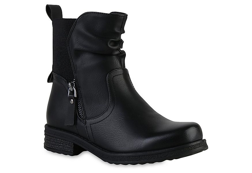 VAN HILL 841802 Stiefelette Damen Klassische Stiefeletten Strick Zipper Hol günstig online kaufen