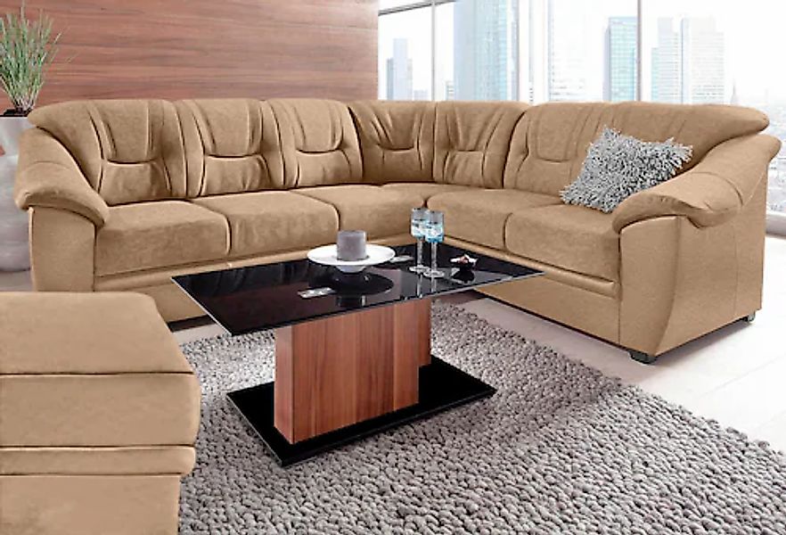 sit&more Ecksofa »Savona L-Form, B: 262 cm« optional Bettfunktion, Federker günstig online kaufen