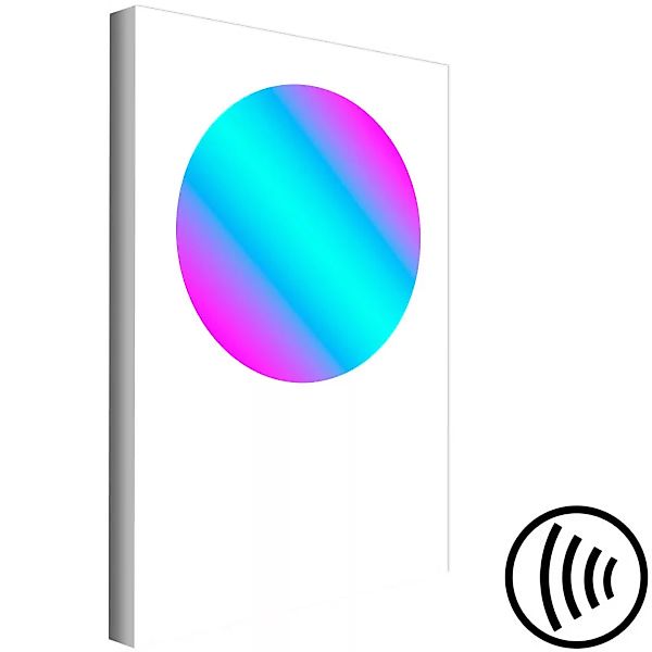 Leinwandbild Farbverlauf im Kreis - blau-rosa Grafik auf einem weißen Hinte günstig online kaufen