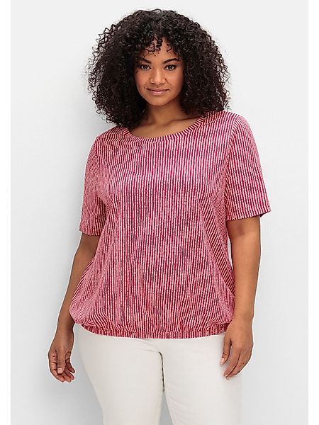 Sheego Rundhalsshirt Große Größen mit Minimal-Druck günstig online kaufen
